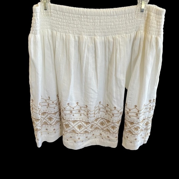 J Jill Embroidered Skirt with Pockets, Elastic Waist size Small Petite- NWT - Picture 4 of 7